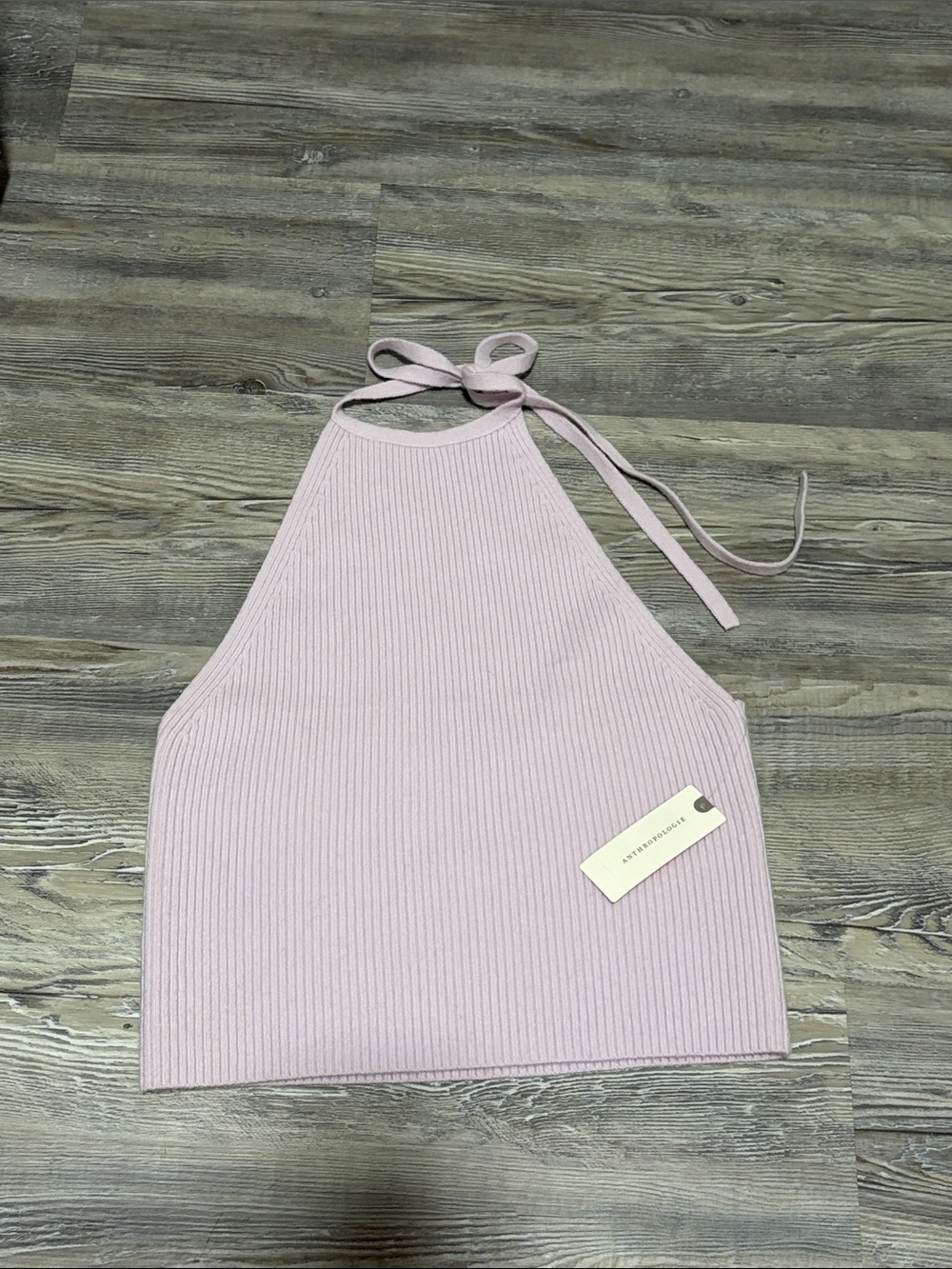 Anthropologie Ribbed Knit Halter in Light Purple